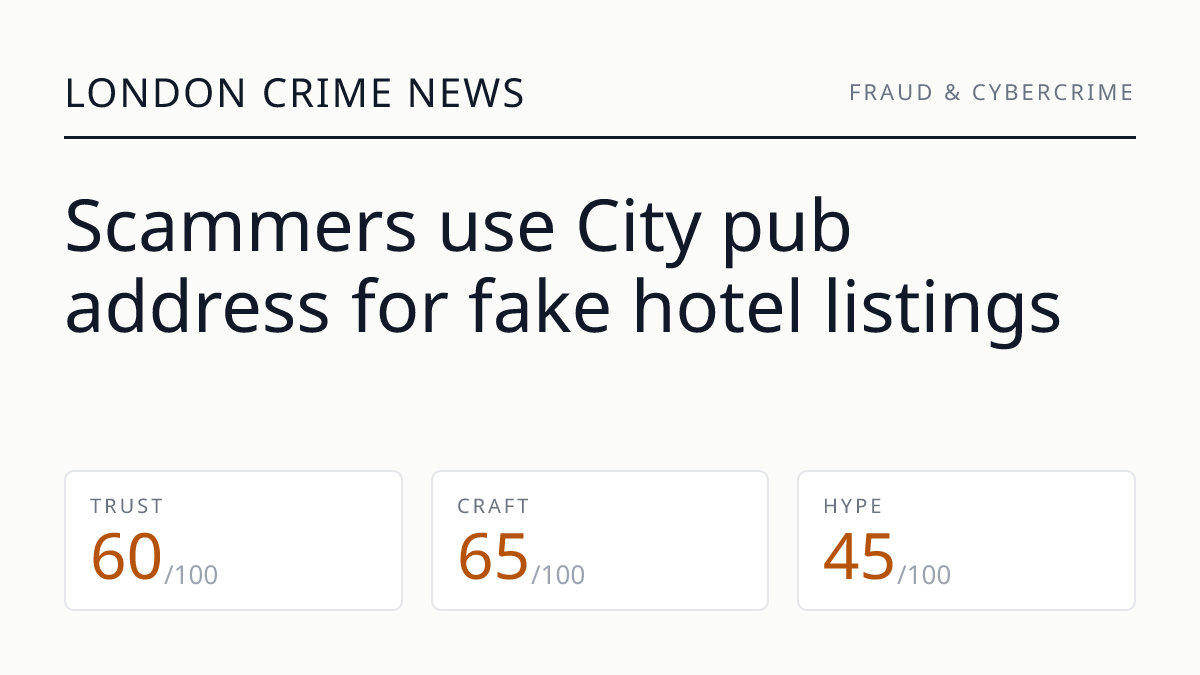 Scammers use City pub address for fake hotel listings