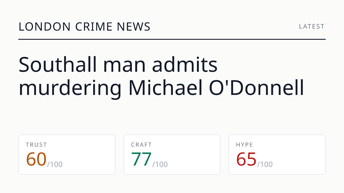 Southall man admits murdering Michael O'Donnell