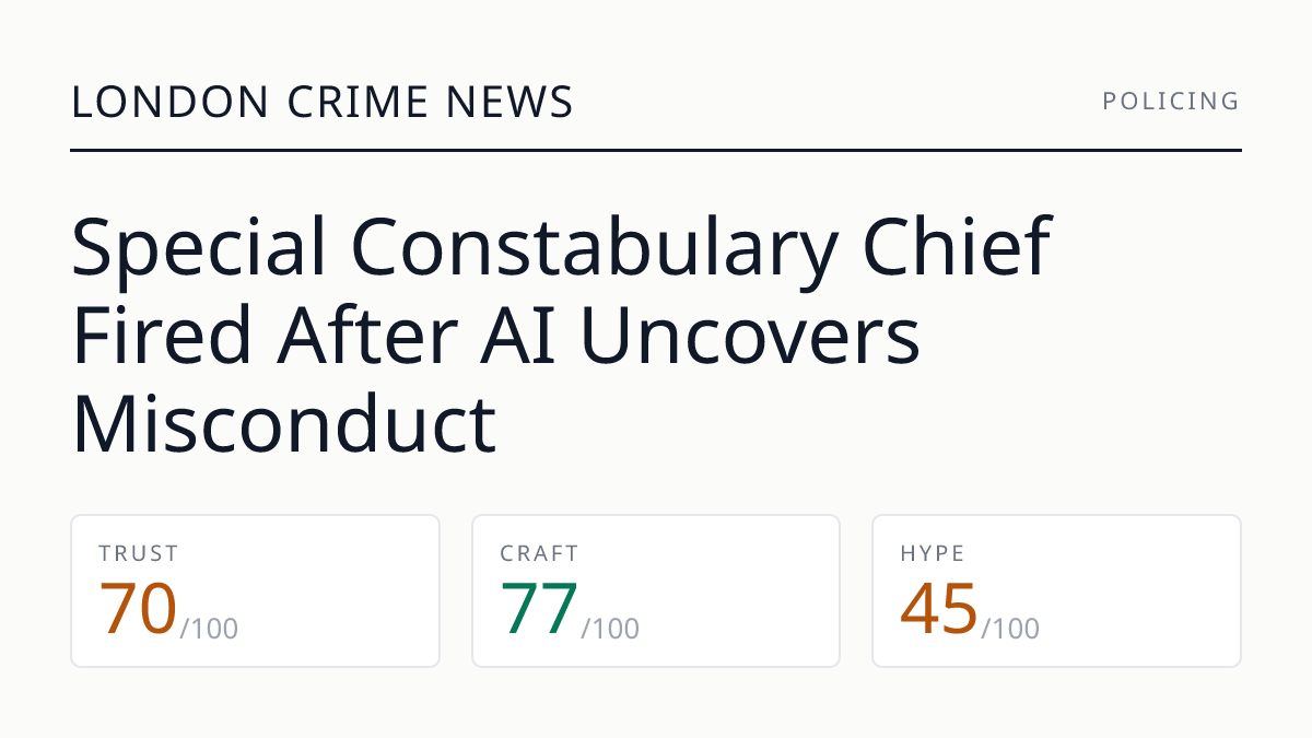 Special Constabulary Chief Fired After AI Uncovers Misconduct