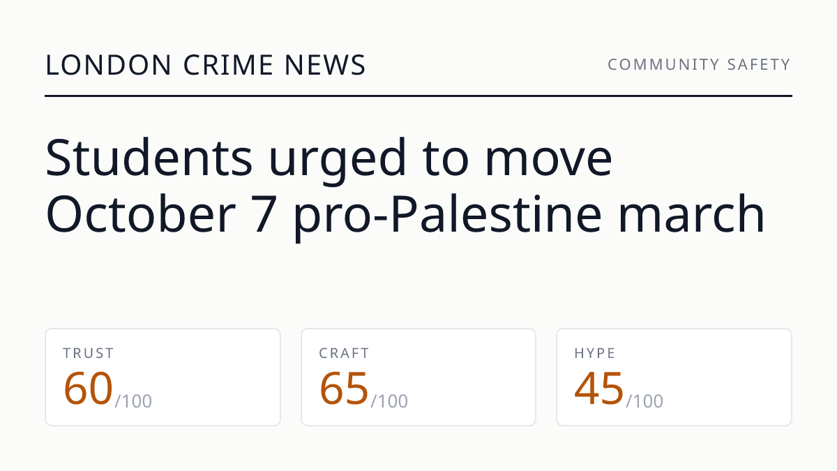 Students urged to move October 7 pro-Palestine march