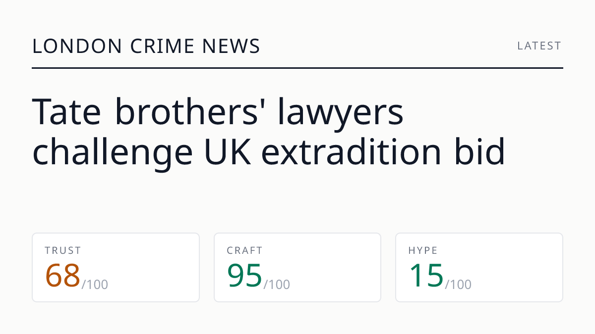 Tate brothers' lawyers challenge UK extradition bid