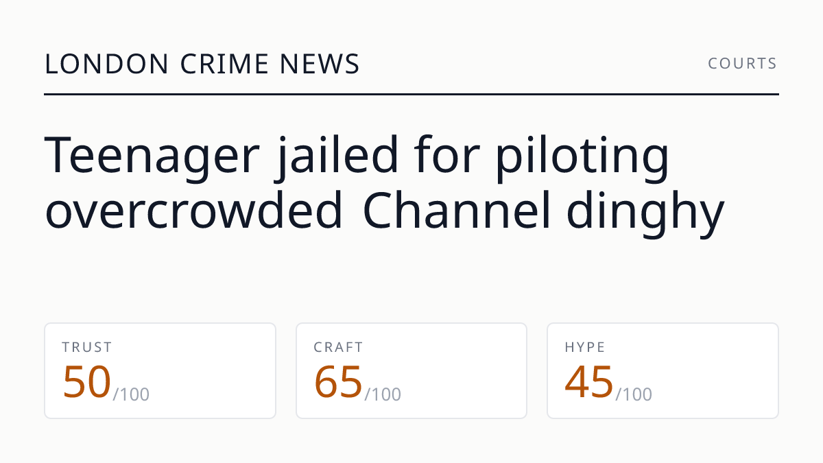 Teenager jailed for piloting overcrowded Channel dinghy