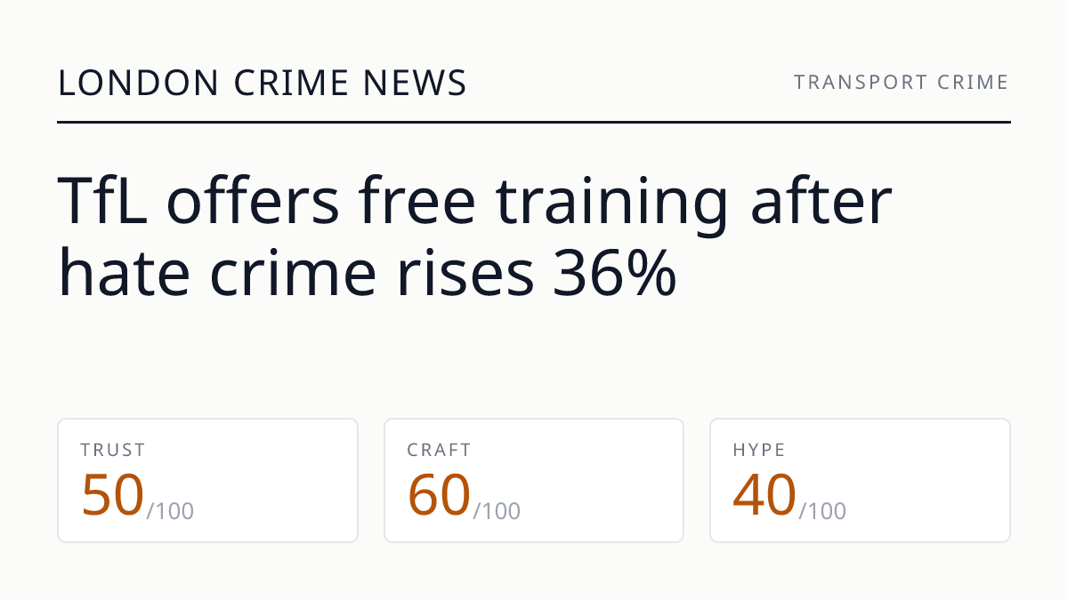 TfL offers free training after hate crime rises 36%