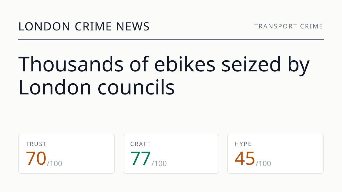 Thousands of ebikes seized by London councils