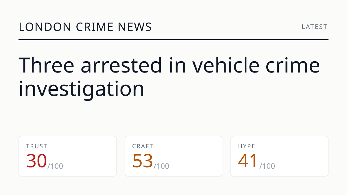 Three arrested in vehicle crime investigation