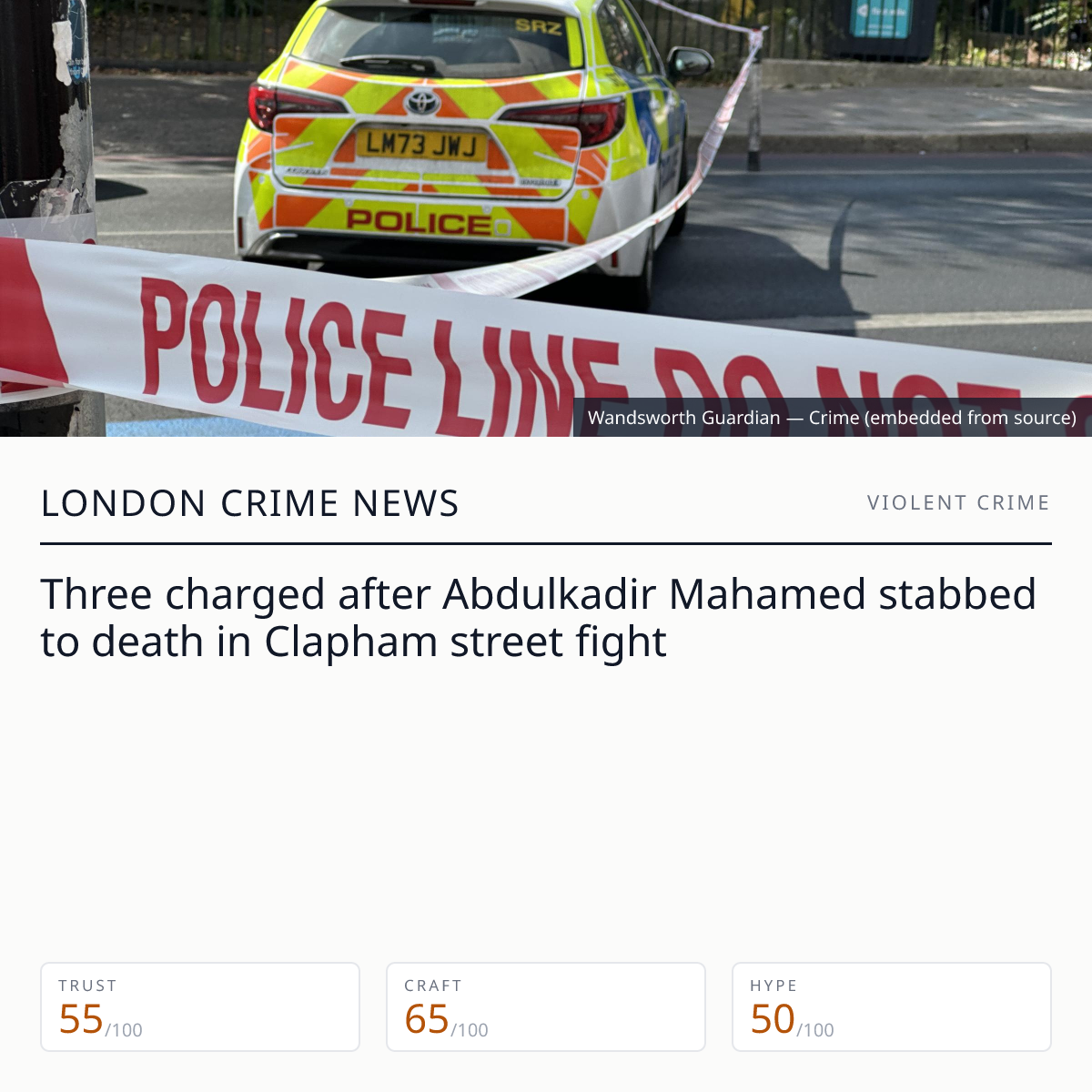 Abdulkadir Mahamed: Three charged over Clapham stabbing | London Crime News