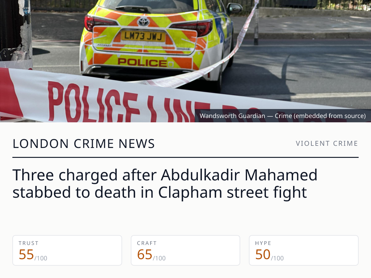 Abdulkadir Mahamed: Three charged over Clapham stabbing | London Crime News