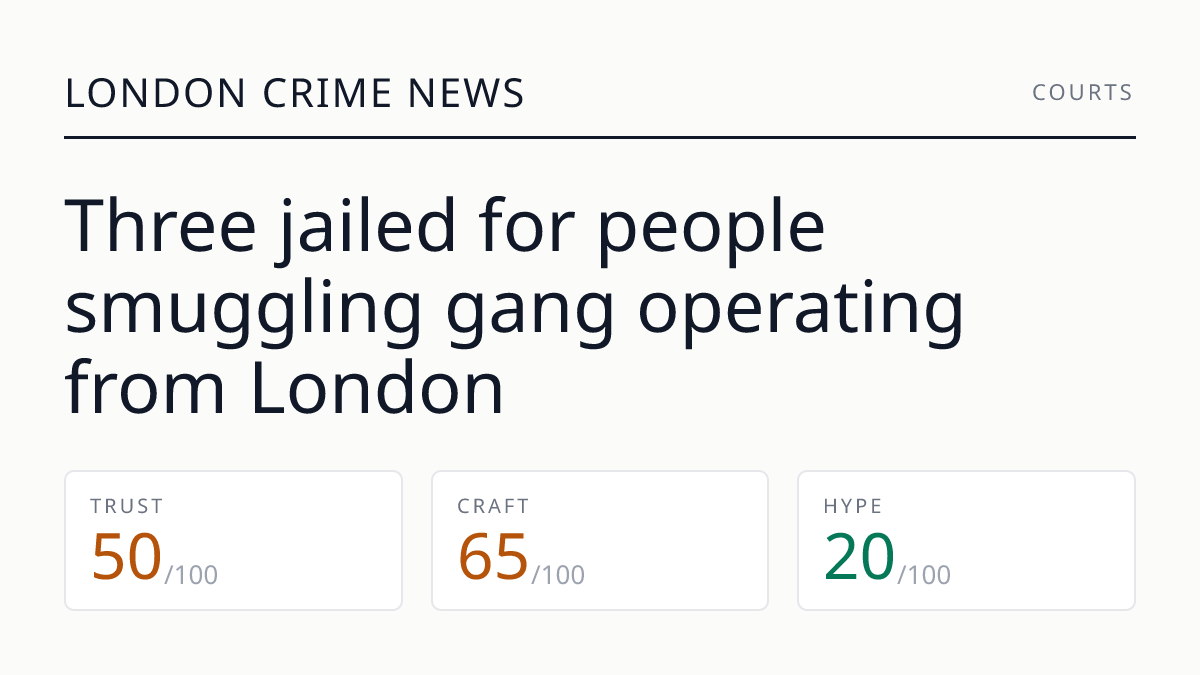 Three jailed for people smuggling gang operating from London