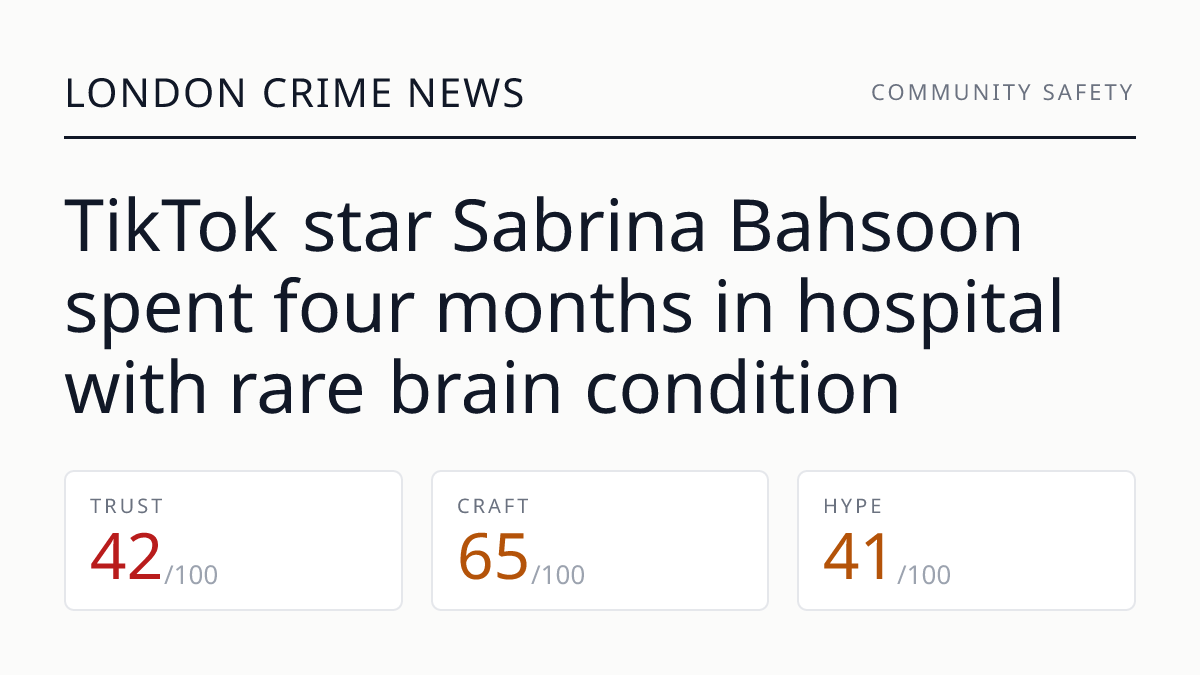 TikTok star Sabrina Bahsoon spent four months in hospital with rare brain condition