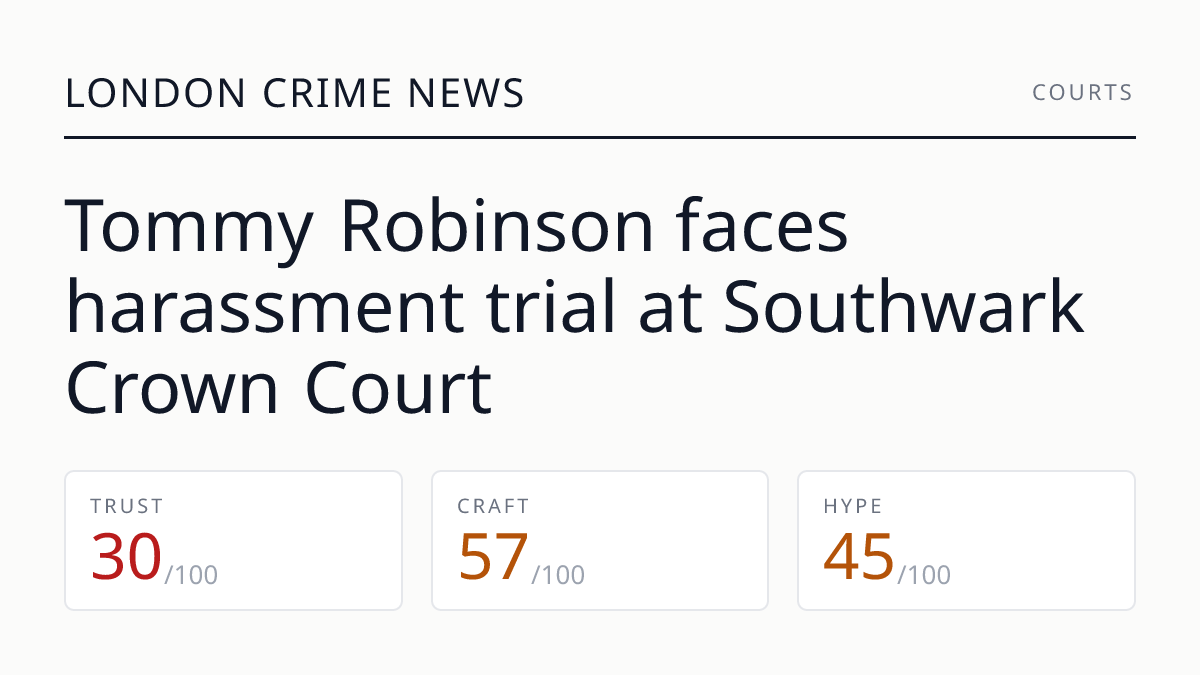 Tommy Robinson faces harassment trial at Southwark Crown Court
