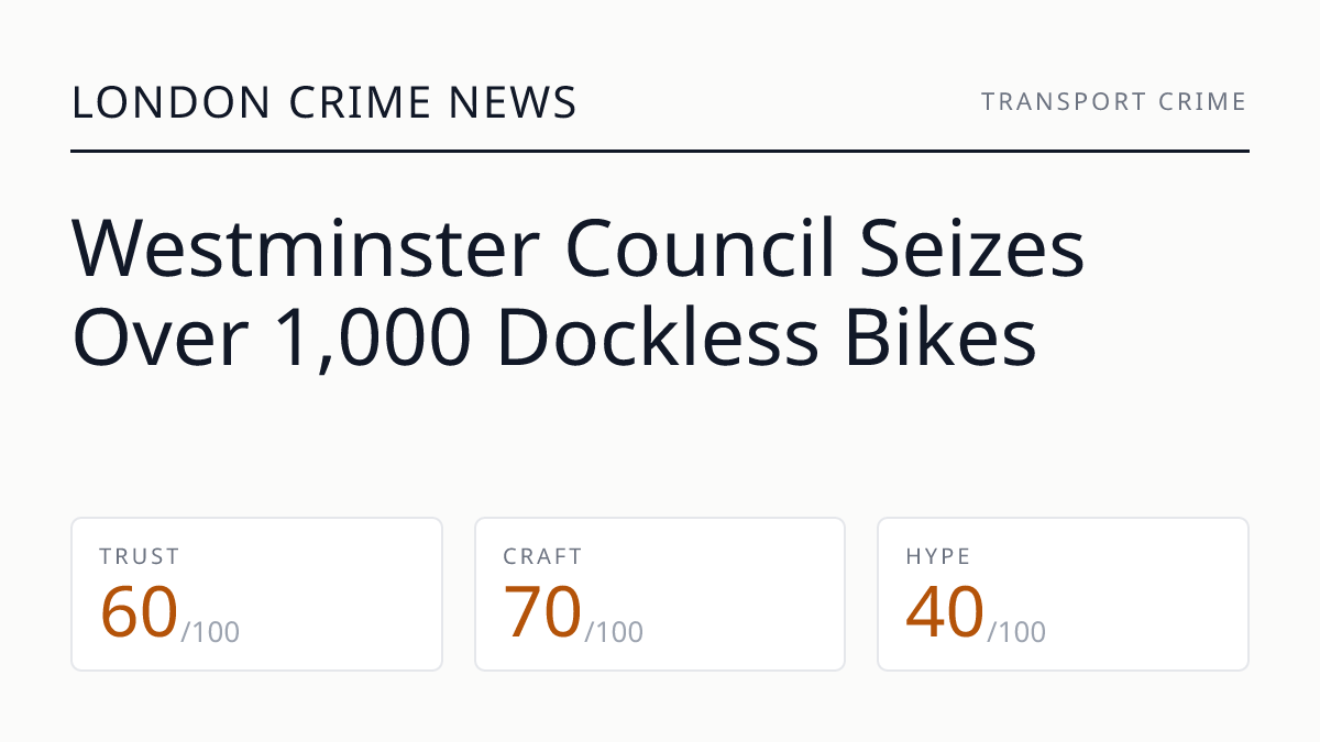 Westminster Council Seizes Over 1,000 Dockless Bikes