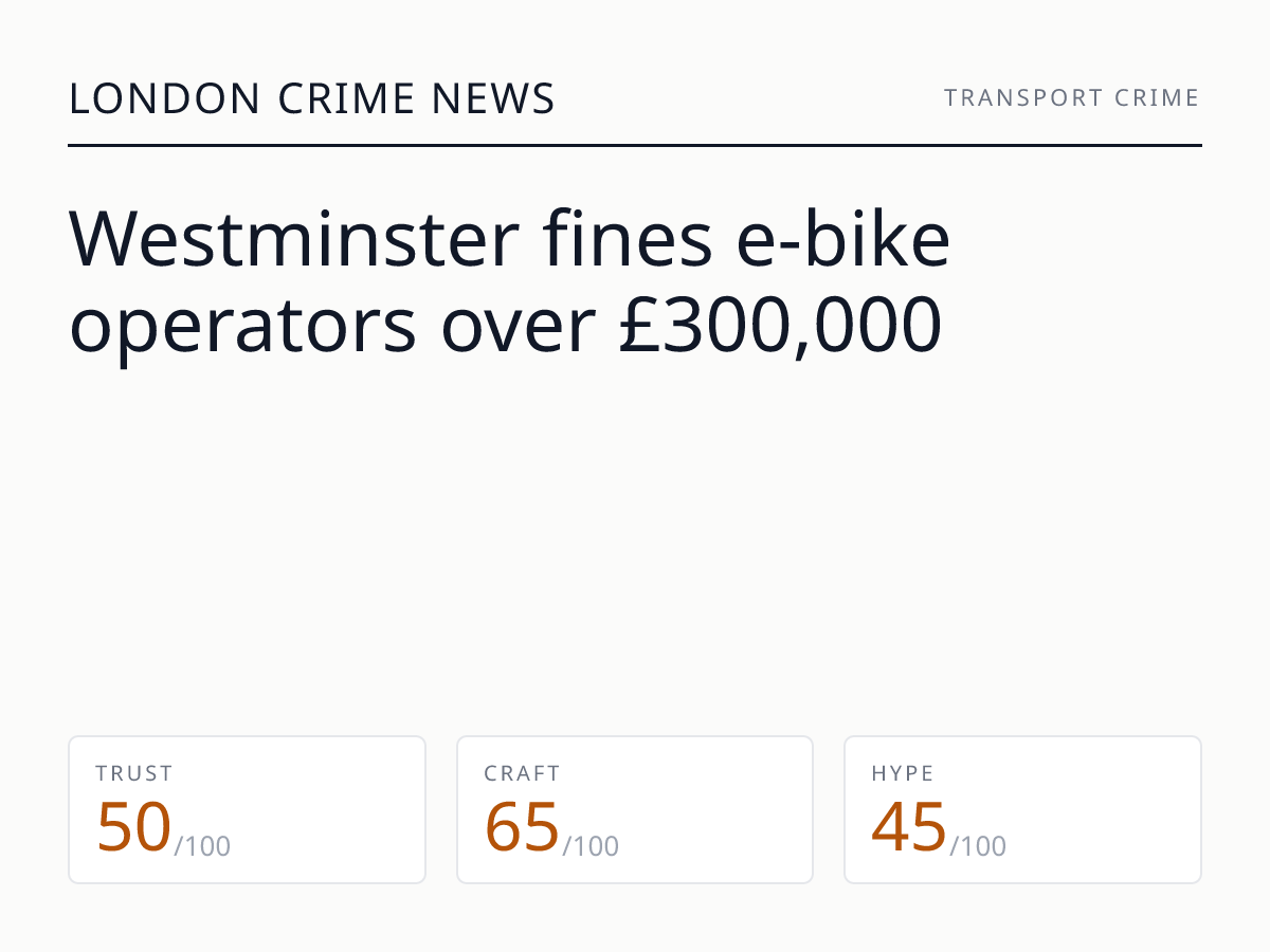 Westminster e-bike fines | London Crime News