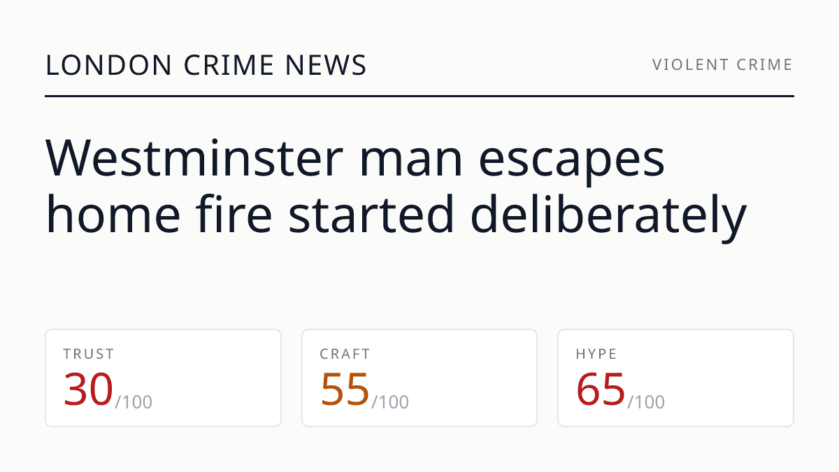 Westminster man escapes home fire started deliberately