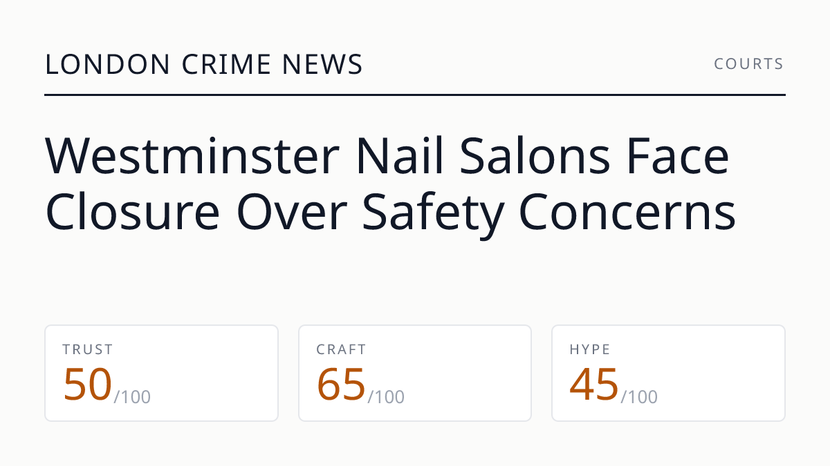 Westminster Nail Salons Face Closure Over Safety Concerns