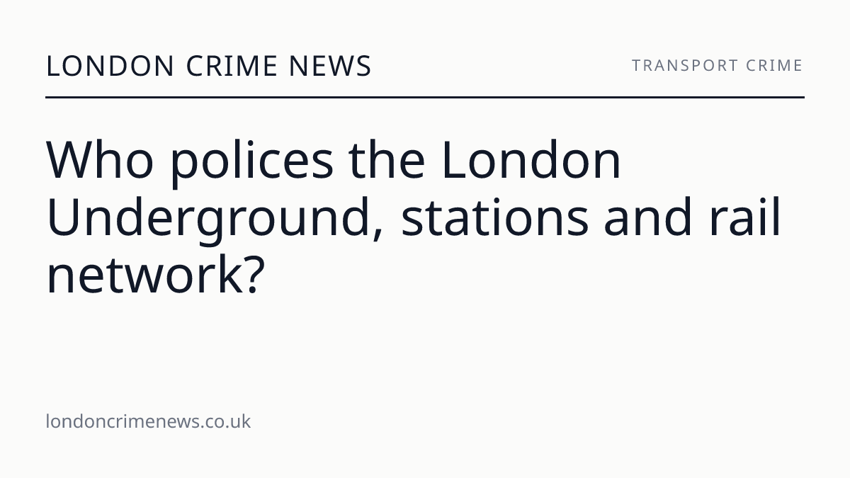 Who polices the London Underground, stations and rail network?