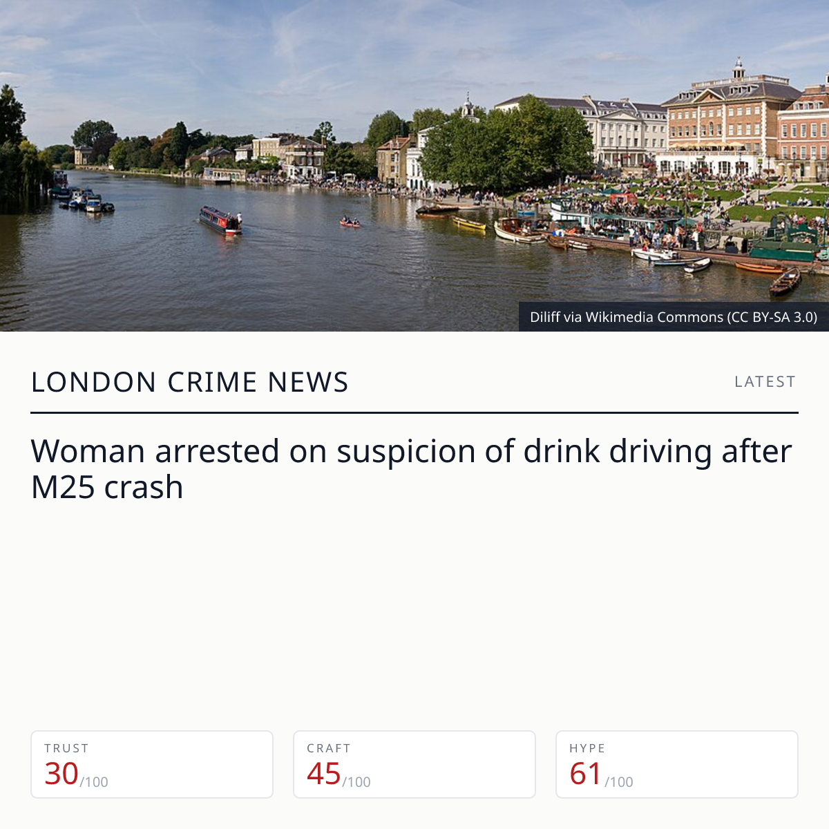 M25 crash: woman arrested | London Crime News